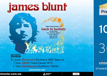 James Blunt regresa a México con el 20 aniversario de BACK TO BEDLAM